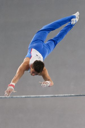 14 04 2012 Edgar Boulet FRA am Reck Fotograf Sportfotos Berlin