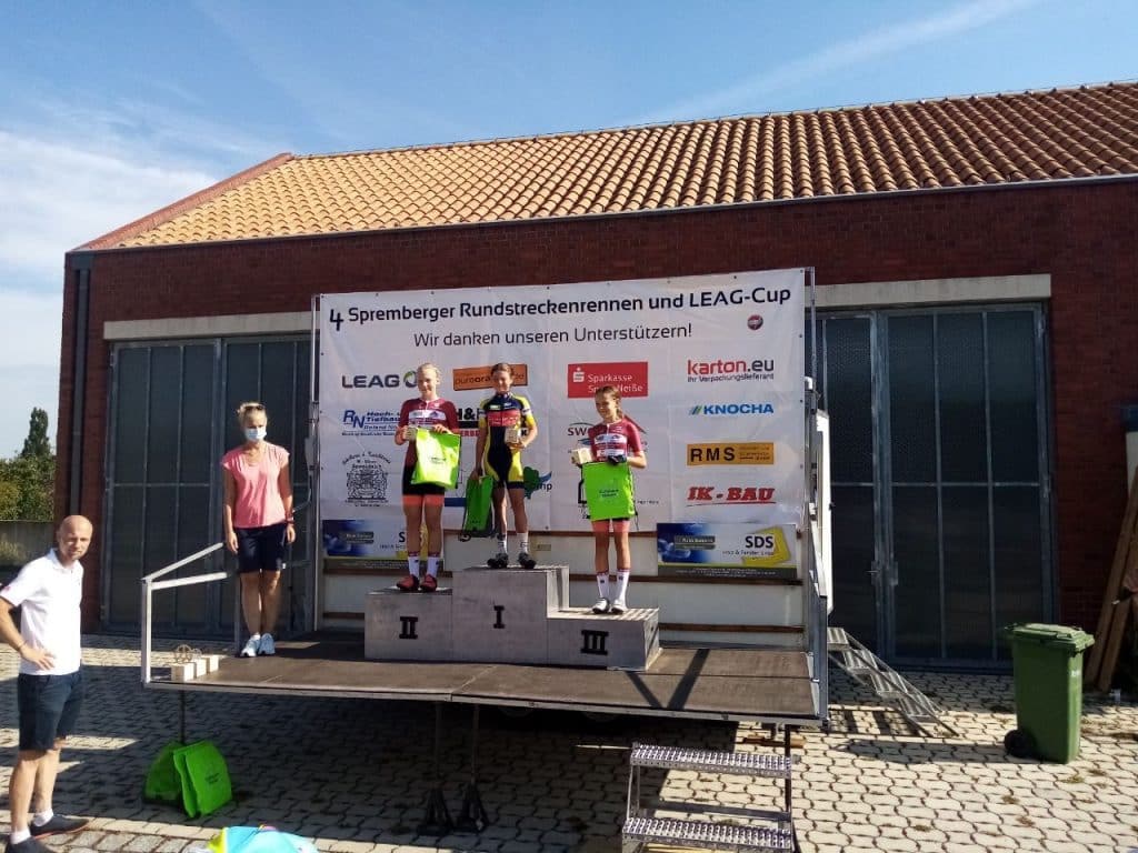 15 08 2021 Spremberg U13w 2 Platz Marie Louise Raake 3 Platz Charlotte Leonhardt Fotograf SC Berlin Abt Radsport