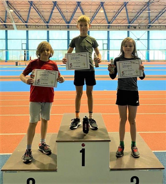 Athletiktest U13m 1 Platz Emil Fischer 2 Platz Wolf Annas 3 Platz Kostja Schmaehling