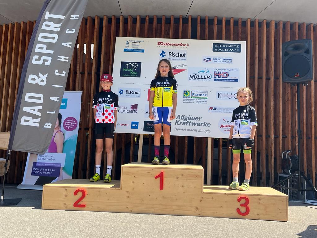 Allgaeu U11 Gesamtwertung 2 Platz Fiona Schmidmaier mit Bergtrikot 1