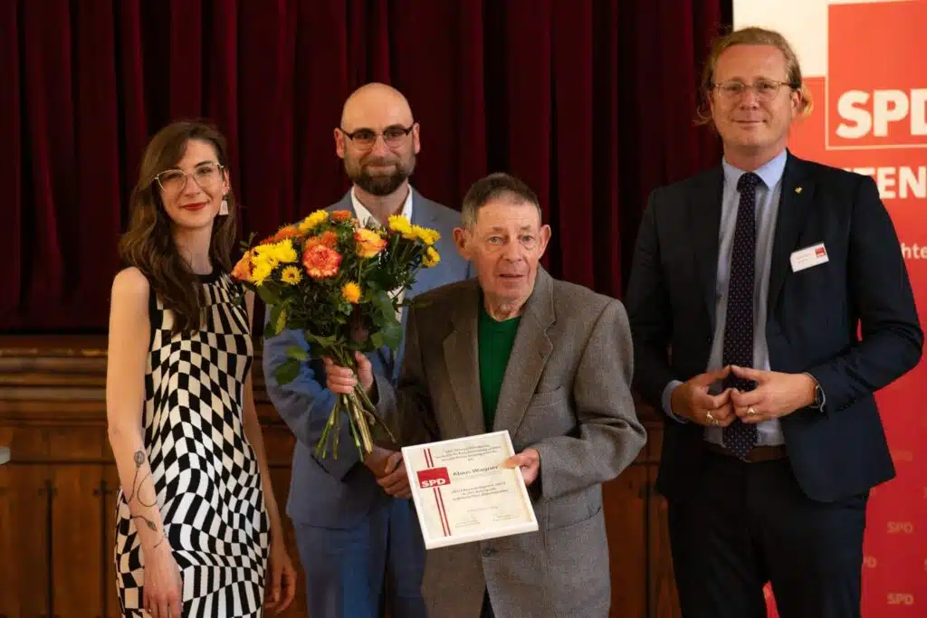 Ehrung Klaus Wagner beim Jahresempfang der SPD Lichtenberg