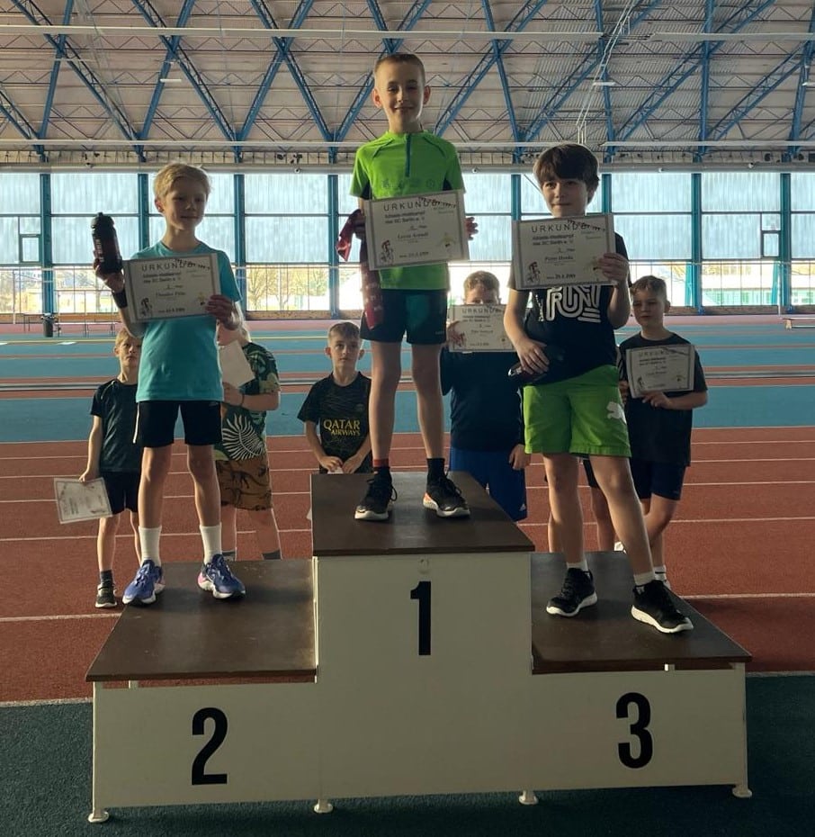 Athletiktest U11 1 Platz Levin Arendt 2 Platz Theodor Pühs 3 Platz Peter Herda