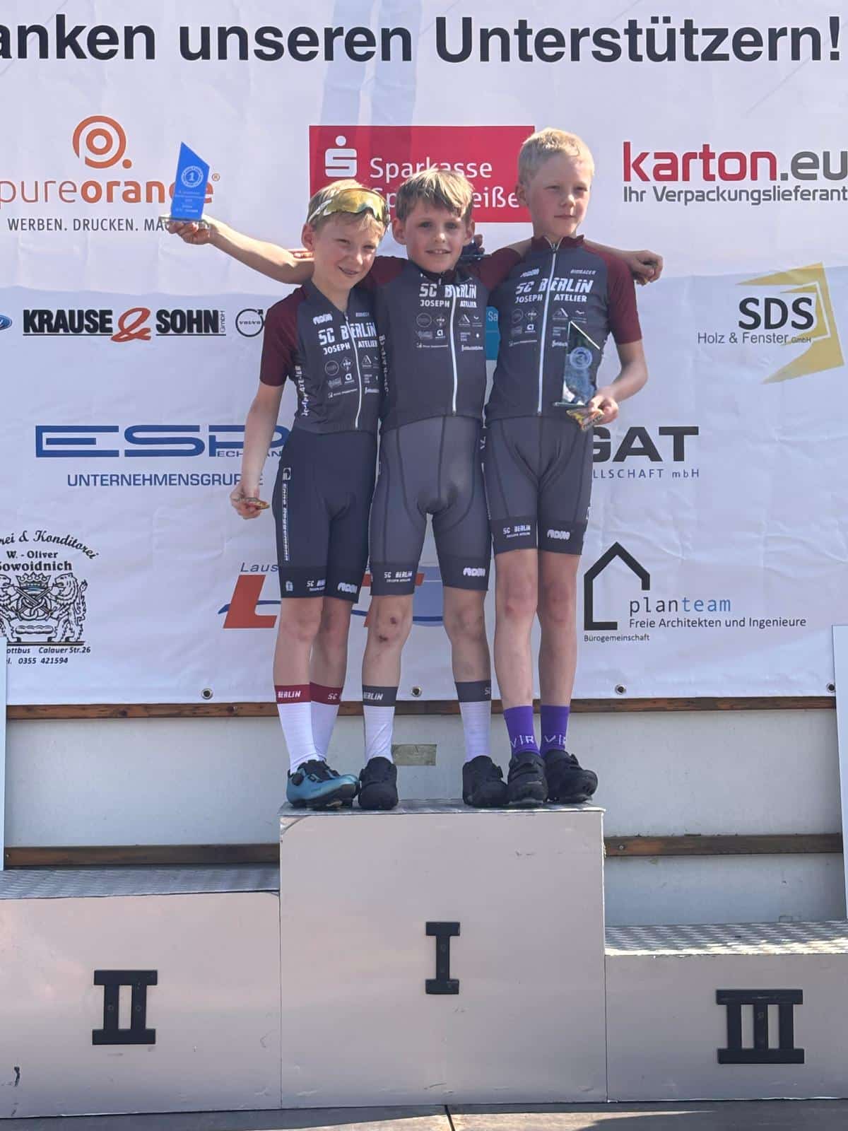 Spremberg U11m Gian Dorn 1 Platz Pepe Reinhardt 2 Platz Theodor Pühs 3 Platz