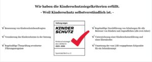 Kinderschutzsiegel LSB Bild Kinderschutzsiegel mit Kinderschutzsiegelkriterien