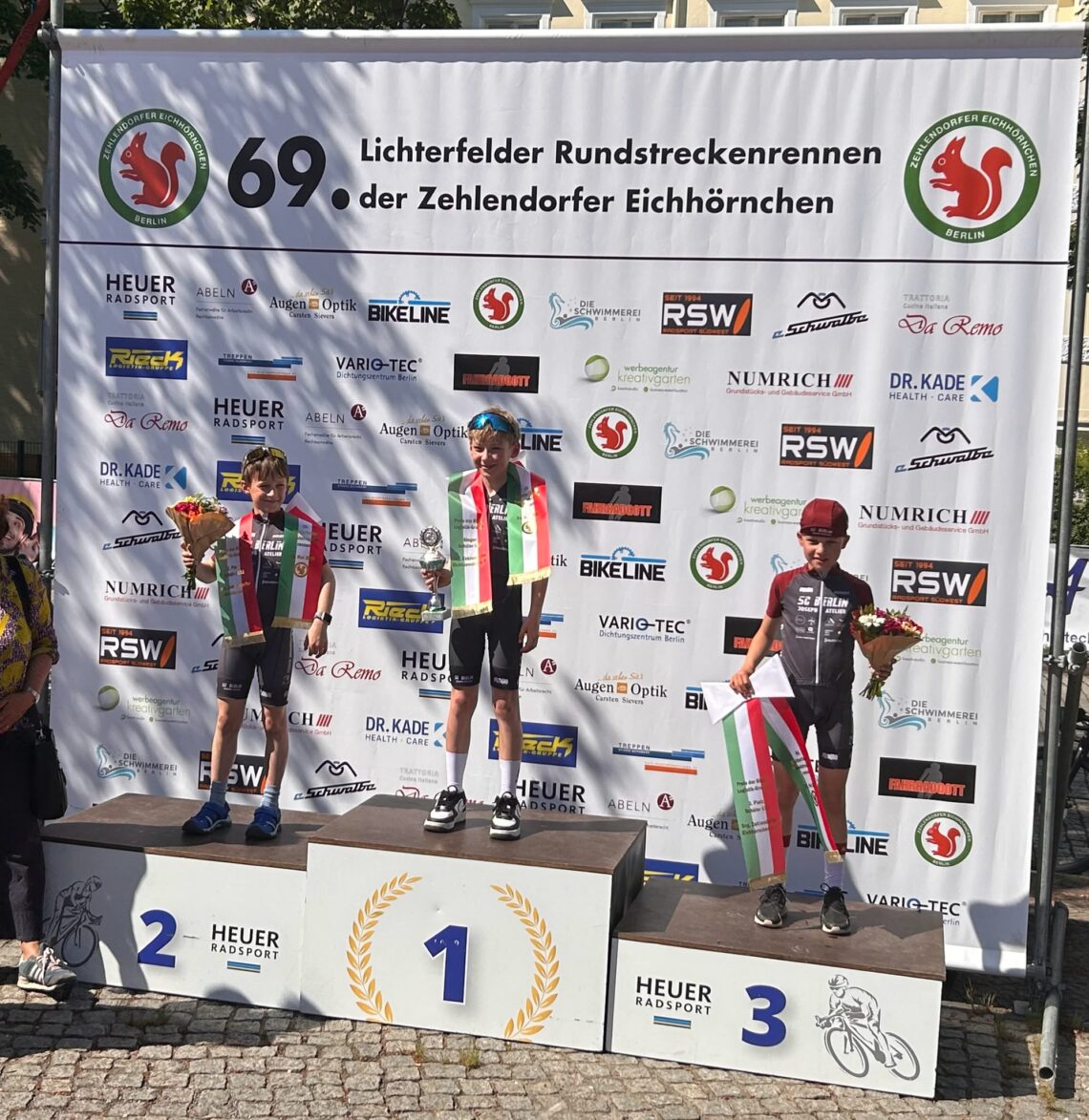 Lichterfelde U11m 1 Platz Pepe Reinhardt, 2 Platz Gustav Thüring, 3 Platz Felix Wessel